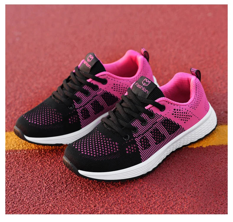 2024 zapatos deportivos para mujer, zapatillas de plataforma a la moda, zapatos planos para correr para primavera e invierno para mujer