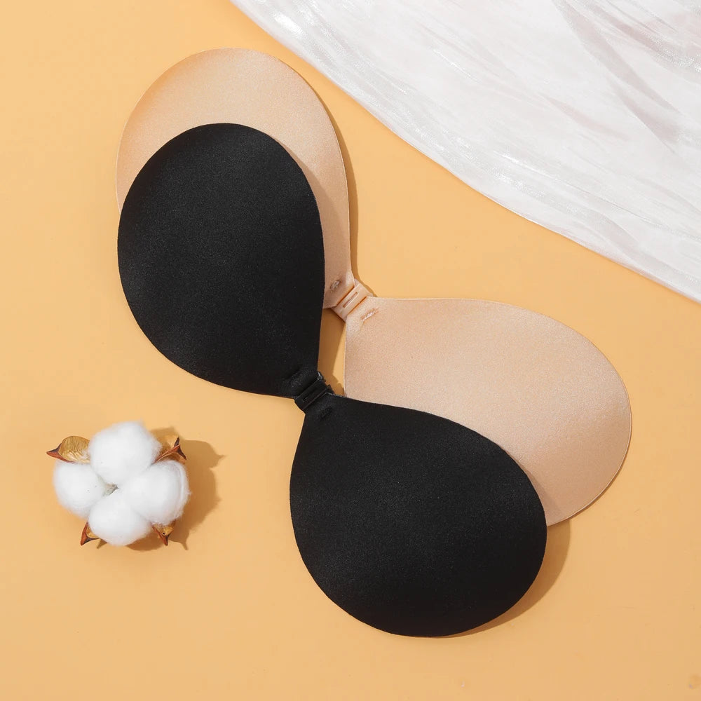 Sujetador Sexy para mujer, Sujetador Invisible de realce, autoadhesivo de silicona, cierre frontal sin costuras, adhesivo, sin espalda, sin tirantes
