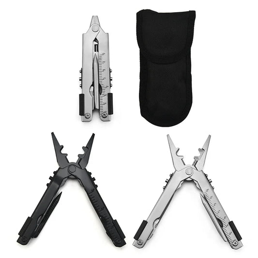 Nuevo multiherramienta para acampar al aire libre, cortador EDC portátil de acero inoxidable, herramientas multifunción plegables, alicates para cuchillos de supervivencia de emergencia