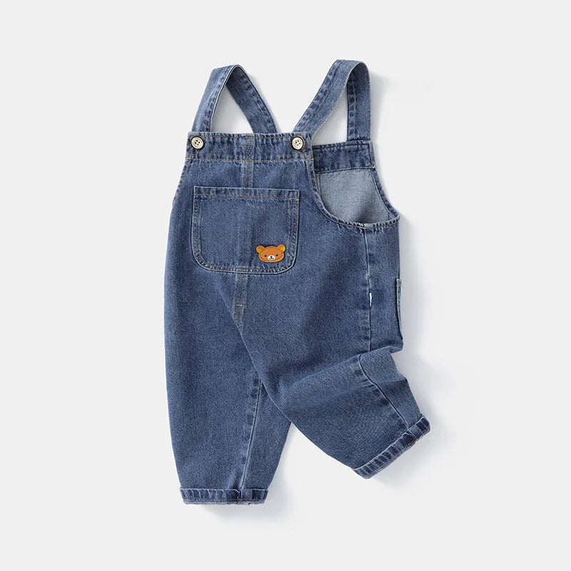 Monos de algodón suave para bebés, pantalones largos de dibujos animados para primavera y otoño, monos informales para niñas, ropa para niños, pantalones con tirantes