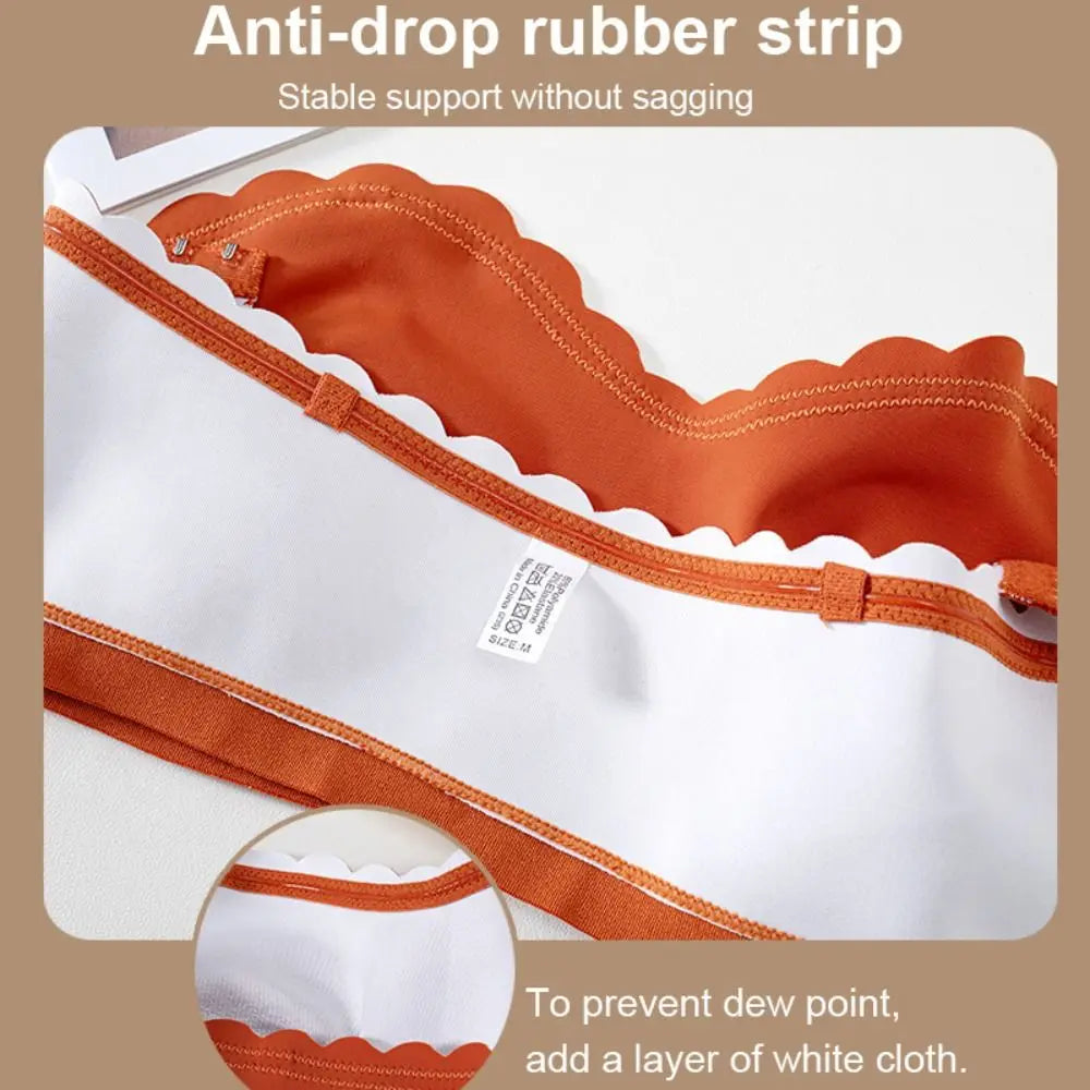 Sujetador Invisible suave sin tirantes sin costuras, sujetador ajustado antideslizante para mujer, ropa interior con hebilla frontal, sujetador de realce para fiesta
