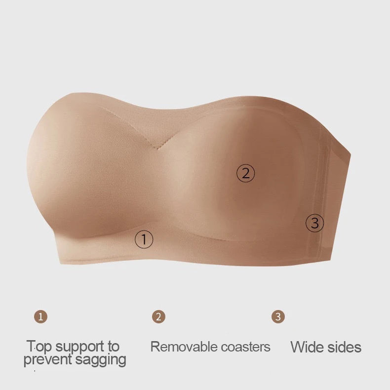 Sujetador adhesivo blanco sin tirantes, Push-Up, antideslizante, pecho pequeño, ligero, lencería Invisible Sexy para mujer, fiesta diaria, boda