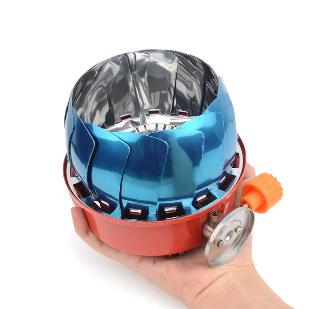 Estufa portátil a prueba de viento para exteriores, estufa de Gas para acampar, bolsa de almacenamiento de Picnic con quemador para senderismo, 2800W