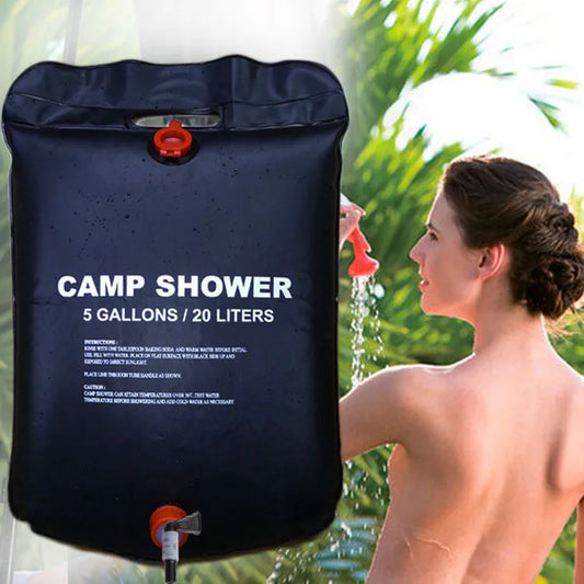 Bolsas de ducha para exteriores, bolsa de ducha Solar plegable, bolsa de agua para baÃ±o al aire libre, bolsas de ducha de agua calentadas compactas para acampar, 20/40L, 1 ud.