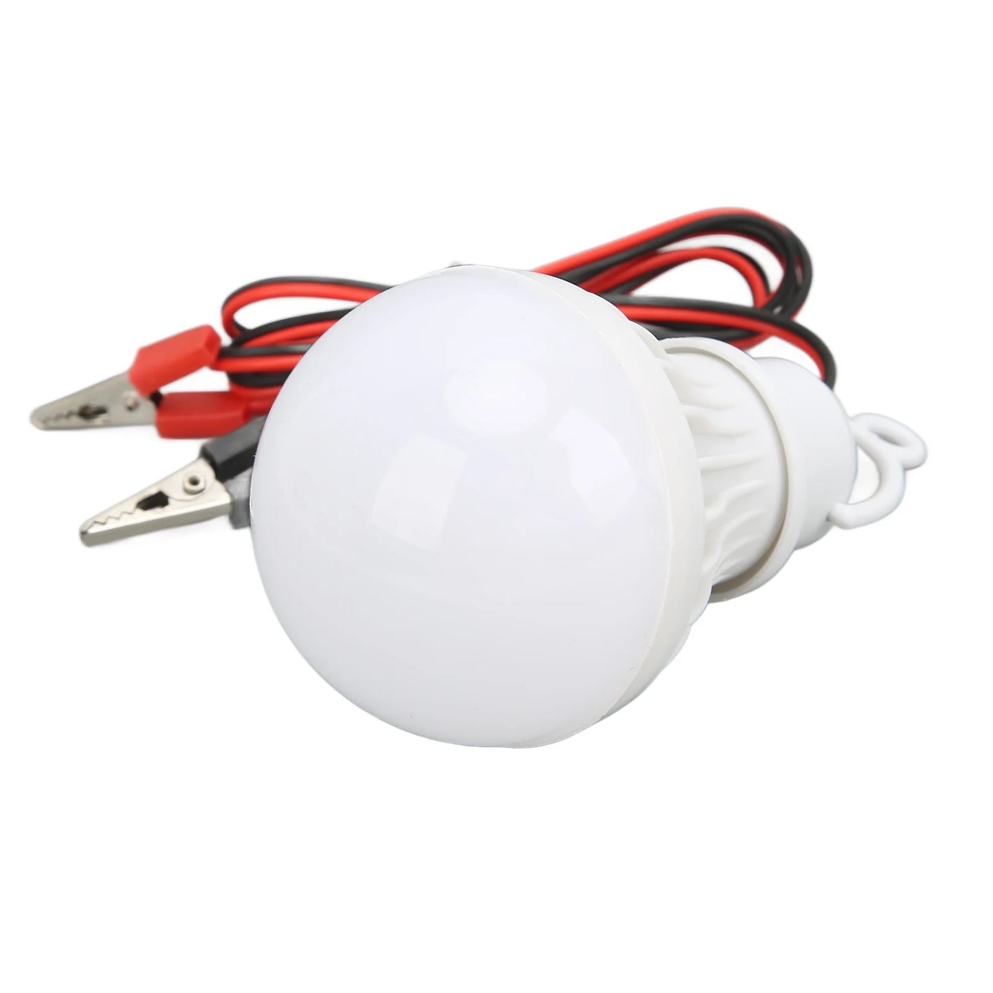 Linterna LED para tienda de campaña, bombilla de emergencia de plástico para exteriores con gancho para senderismo, pesca, bombilla colgante para tienda de campaña de 12V y 5W