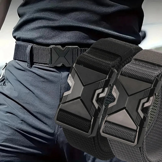 El nuevo cinturÃ³n con hebilla de 125cm para hombre, cinturÃ³n de nailon trenzado, ligero, transpirable, para ir al trabajo diario