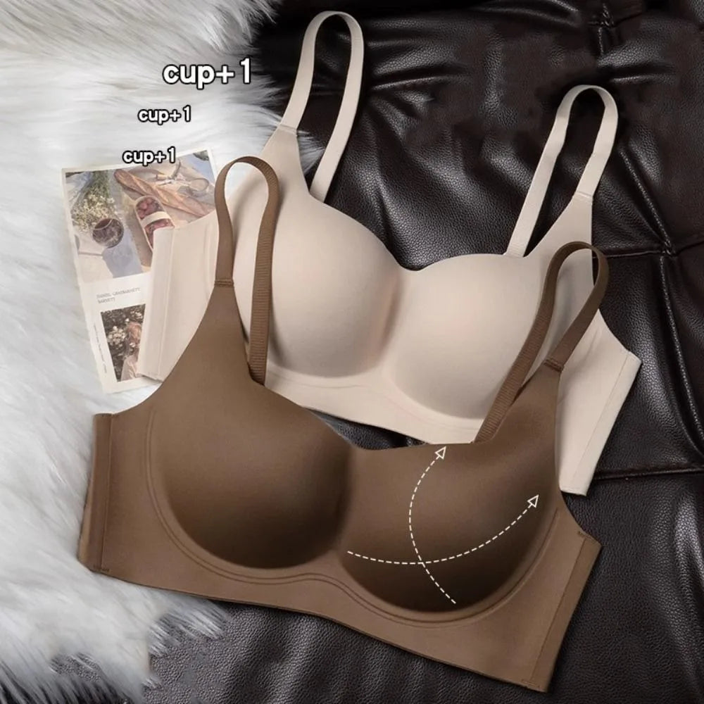 Cómodo sujetador sin costuras a prueba de golpes, ropa interior antiflacidez, sujetador de realce, Bralette íntimo para mujer y niña