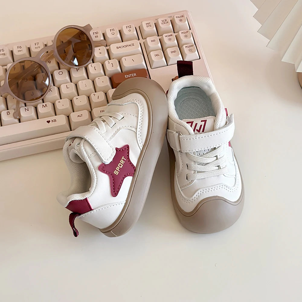 Zapatos deportivos de otoño para niños, zapatillas de deporte de moda para niño y niña, zapatillas ergonómicas de suela blanda para chico, zapatos para niño 2025