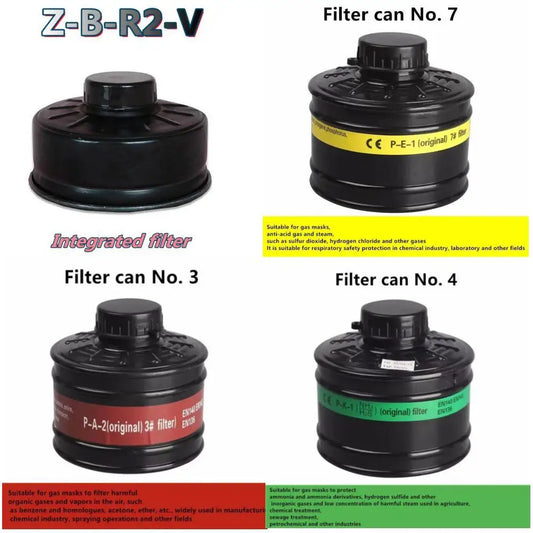 Filtro de mÃƒÂ¡scara de Gas, recipiente respirador de 40mm, accesorio de repuesto prÃƒÂ¡ctico, mÃƒÂ¡scara de gas quÃƒÂ­mico, respirador