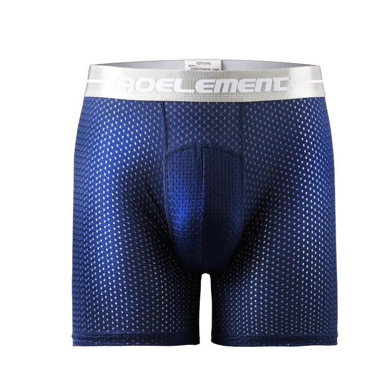 Ropa interior deportiva Extra larga para hombre, bóxer para correr, antidesgaste, piernas de gran tamaño, seda de hielo, suelto, 100kg, Fat Guy, cuatro esquinas