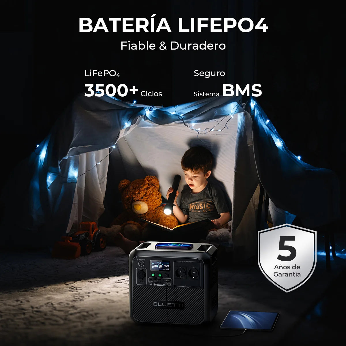 Bluetti AC180 enchufe estadounidense 1800W 1152Wh generador Solar estación de energía portátil 36Ah LiFePO4 batería Powerstation APP Camping pesca