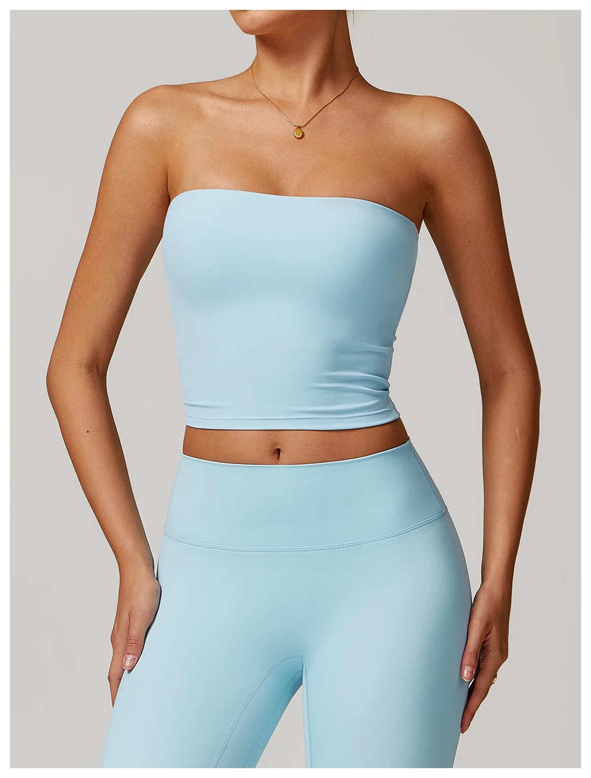 Chaleco de Yoga sin tirantes para mujer, Sujetador deportivo Sexy con parte de atrás bonita para mujer, ropa interior para gimnasio, Top deportivo de secado rápido que absorbe los golpes