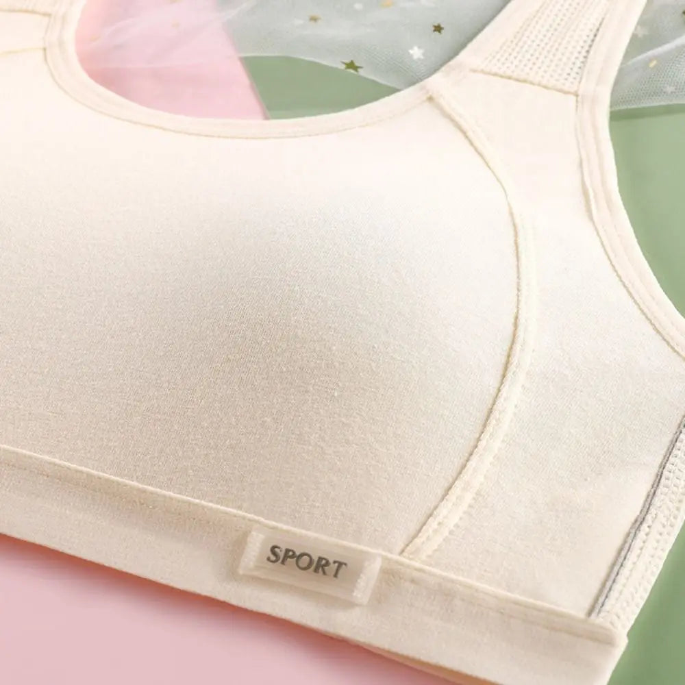 Sujetador inalámbrico de malla Simple para mujer, Tops, ropa interior, sujetador de realce, Bralettes íntimos dulces con almohadilla para chica