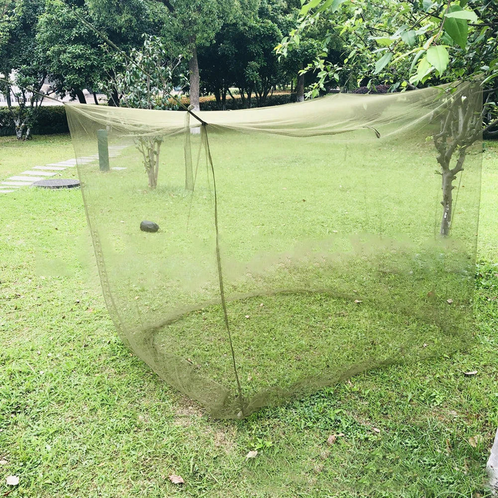 Mosquitera portátil para insectos, red transpirable plegable para acampar, instalación gratuita para pesca al aire libre y senderismo