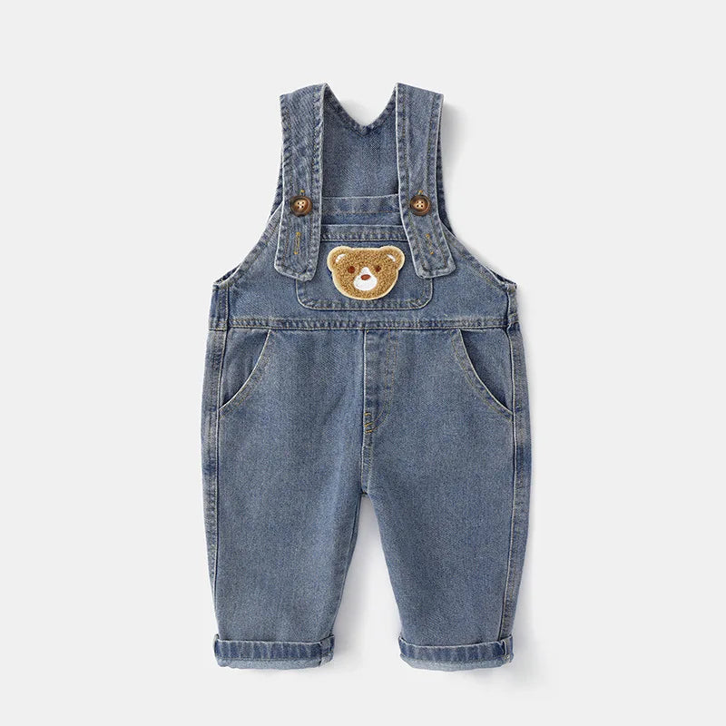 Monos de algodón suave para bebés, pantalones largos de dibujos animados para primavera y otoño, monos informales para niñas, ropa para niños, pantalones con tirantes