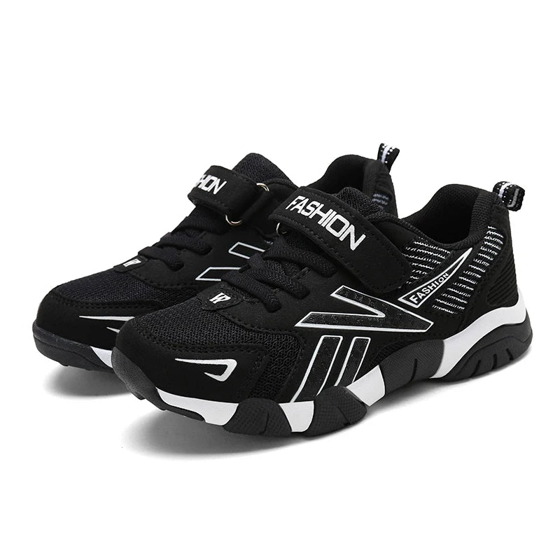 Zapatillas de deporte de moda para niños, zapatos deportivos transpirables de malla para correr, calzado ligero para caminar en la escuela