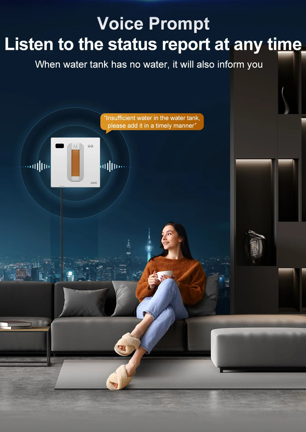 (Código:HOT888)Robot Limpiador de Ventanas ABIR WD8, Doble Rociado de Agua, Memoria Inteligente, Alta Succión al Vacío, Sensor Láser, Robot de Limpieza de Cristales de Pared en el Hogar, Control por Aplicación