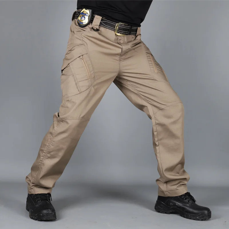Pantalones tácticos militares Cargo para hombre, pantalones impermeables, pantalones casuales, resistentes al desgaste, con múltiples bolsillos, para senderismo al aire libre, pantalones de trabajo para hombre
