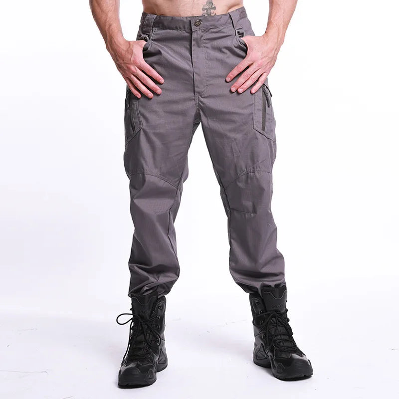 Pantalones tácticos militares Cargo para hombre, pantalones impermeables, pantalones casuales, resistentes al desgaste, con múltiples bolsillos, para senderismo al aire libre, pantalones de trabajo para hombre