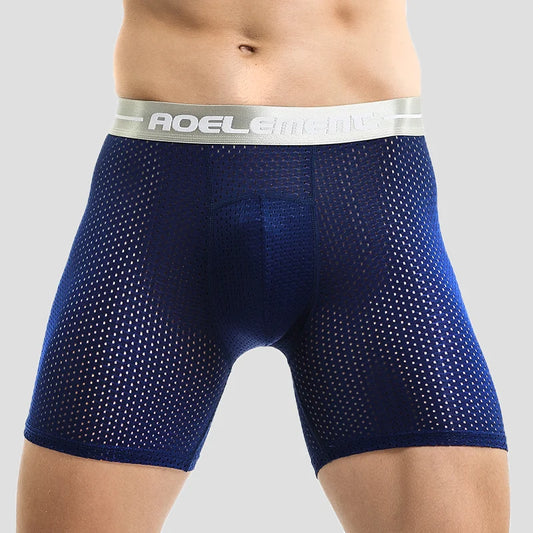 Ropa interior deportiva Extra larga para hombre, bóxer para correr, antidesgaste, piernas de gran tamaño, seda de hielo, suelto, 100kg, Fat Guy, cuatro esquinas