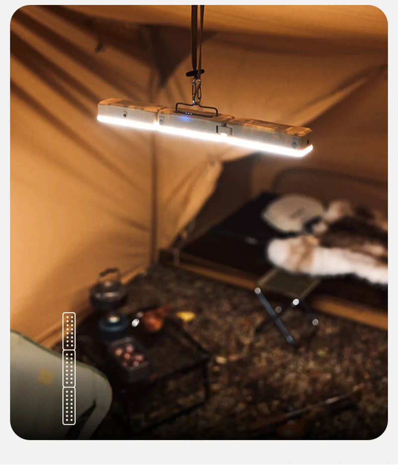 Naturehike-luz LED para tienda de campaña, linterna portátil recargable, lámpara de trabajo, iluminación de mantenimiento al aire libre, luz plegable tipo C