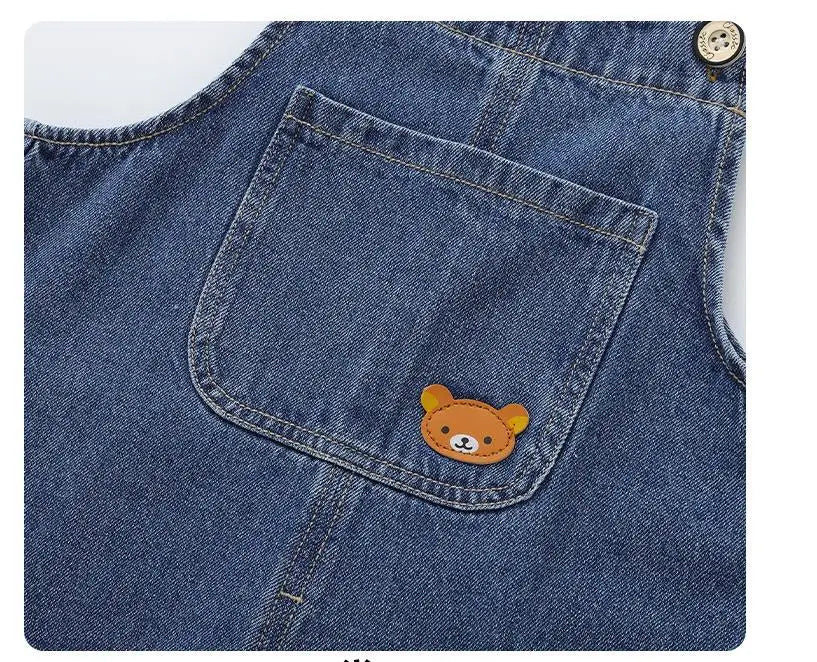 Monos de algodón suave para bebés, pantalones largos de dibujos animados para primavera y otoño, monos informales para niñas, ropa para niños, pantalones con tirantes