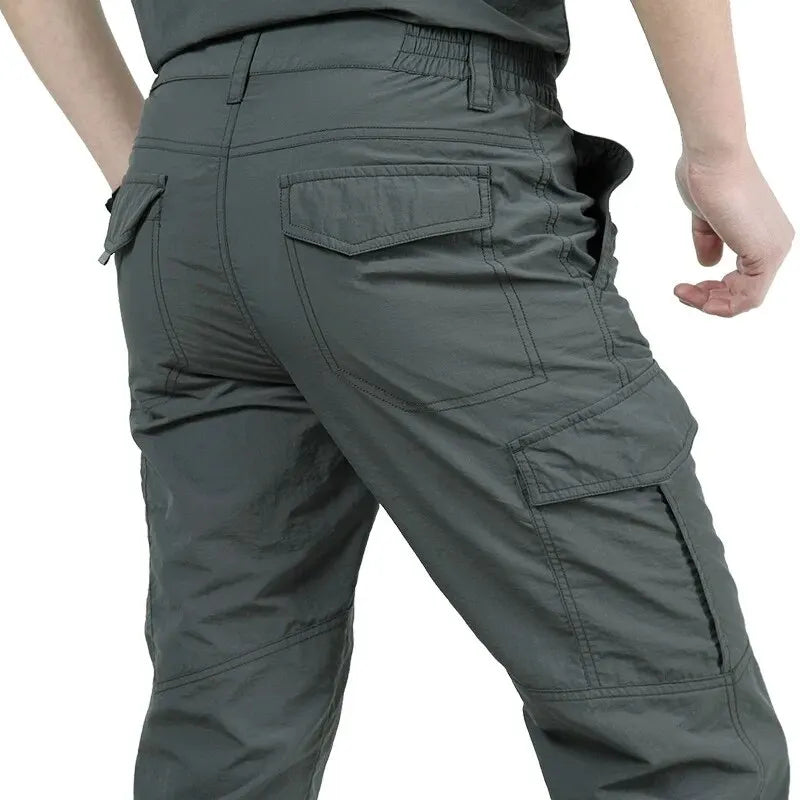 Pantalones tácticos militares Cargo para hombre, pantalones impermeables, pantalones casuales, resistentes al desgaste, con múltiples bolsillos, para senderismo al aire libre, pantalones de trabajo para hombre