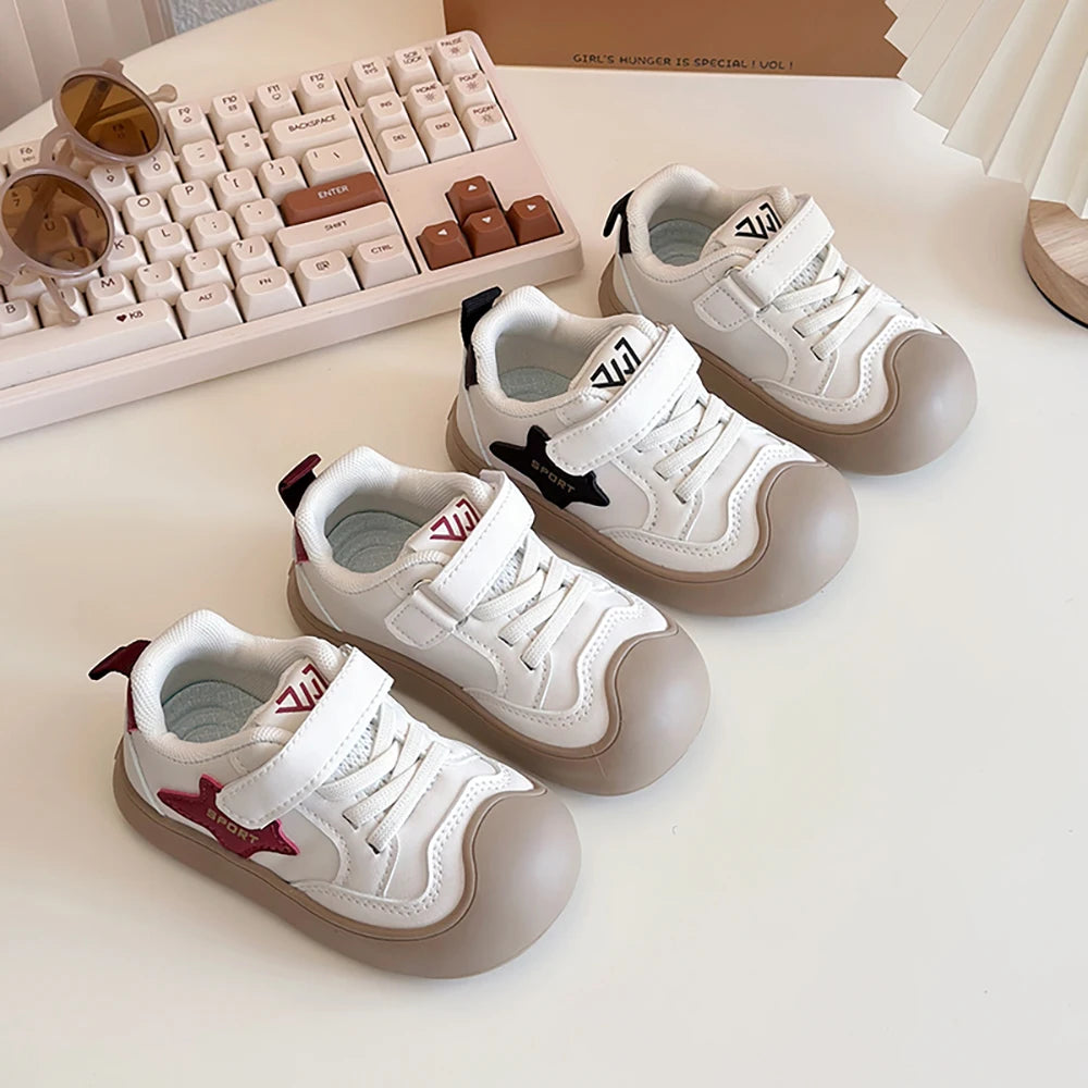Zapatos deportivos de otoño para niños, zapatillas de deporte de moda para niño y niña, zapatillas ergonómicas de suela blanda para chico, zapatos para niño 2025