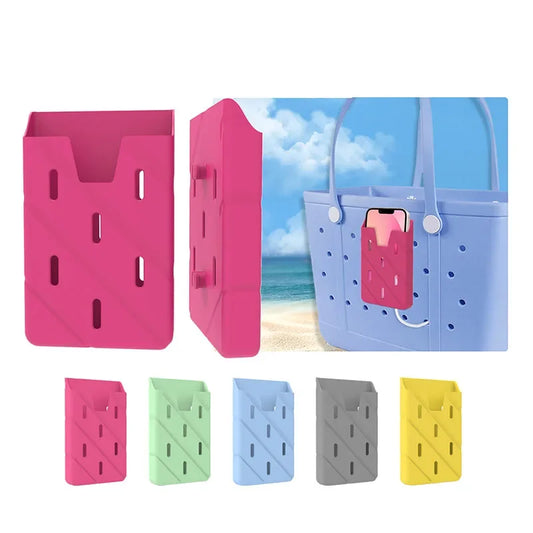 Bolsa de almacenamiento de silicona para teléfono móvil, bolsa de playa, accesorio con Clip, soporte para teléfono móvil, Gadgets de juego para acampar, 1 unidad