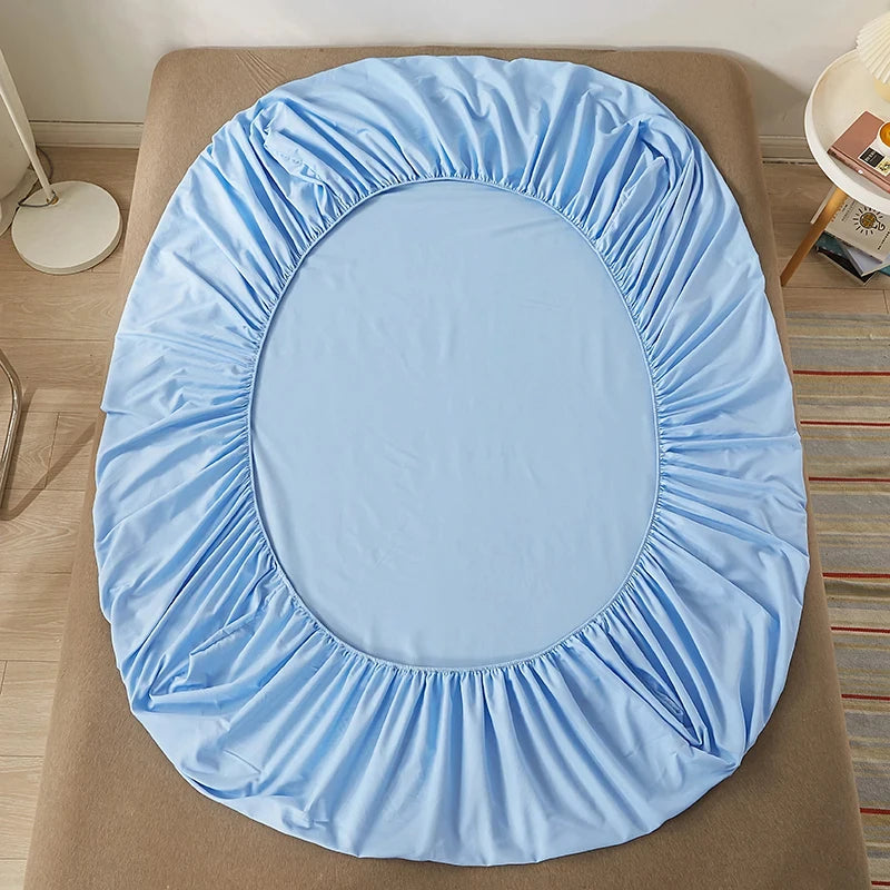 Sábana bajera 100% de algodón con bandas elásticas, fundas de colchón ajustables antideslizantes para cama individual, doble, King y Queen, 140/160/200CM