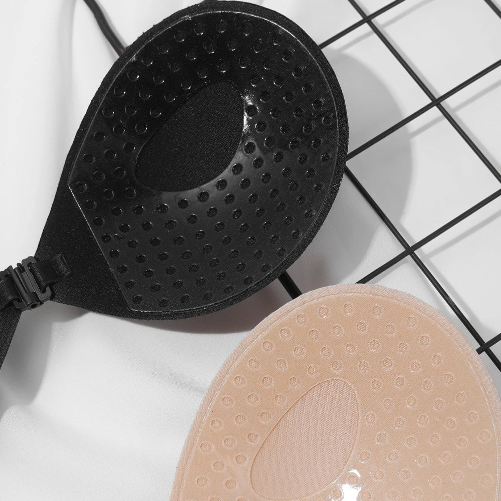 Sujetador Sexy para mujer, Sujetador Invisible de realce, autoadhesivo de silicona, cierre frontal sin costuras, adhesivo, sin espalda, sin tirantes