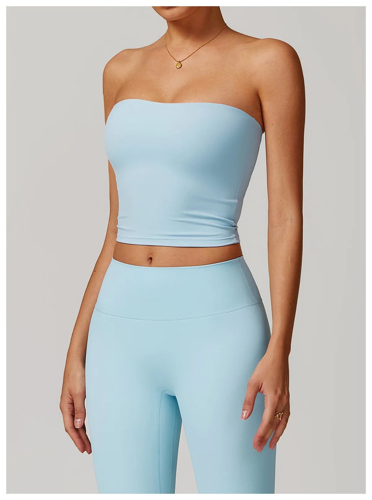Chaleco de Yoga sin tirantes para mujer, Sujetador deportivo Sexy con parte de atrás bonita para mujer, ropa interior para gimnasio, Top deportivo de secado rápido que absorbe los golpes