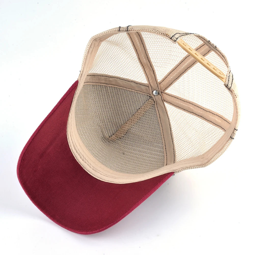Gorras de camionero de moda con parche de cabra bordado gorra de bÃ©isbol Snapback para las cuatro estaciones para hombres y mujeres gorra con visera ajustable