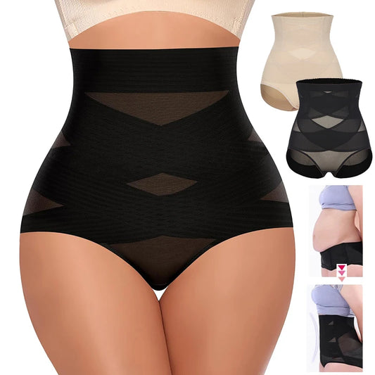 Faja moldeadora de cuerpo de cintura alta, fajas en forma de X, Control de barriga, bragas moldeadoras, entrenador de cintura adelgazante, levantador de glúteos, moldeadores de ropa interior