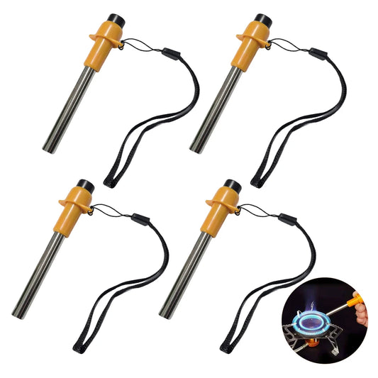 Mini encendedor eléctrico portátil para acampar al aire libre, encendedor de cocina para el hogar, senderismo, escalada, barbacoa, encendedor piezoeléctrico, 1/4 Uds.