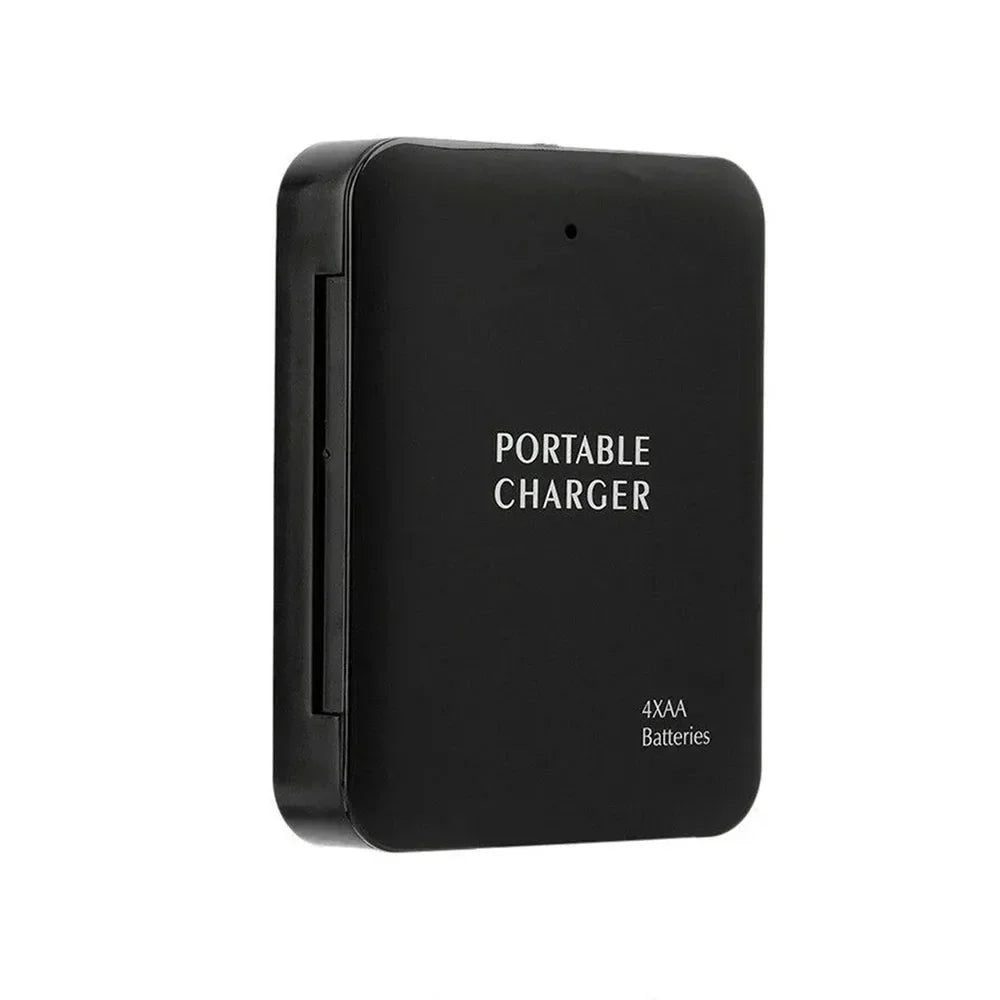 Cargador portátil 4 AA, Banco de energía de batería USB, luz LED, cargador de emergencia para acampar al aire libre para teléfono, montañismo, senderismo