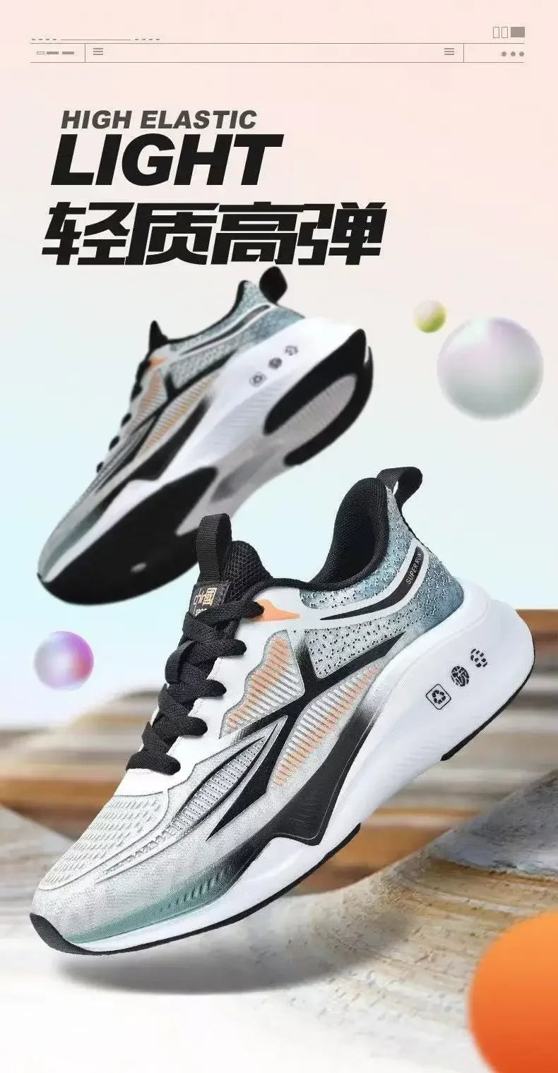 Zapatos para correr y caminar para hombre: zapatillas de tenis con cordones, ligeras, cómodas y transpirables
