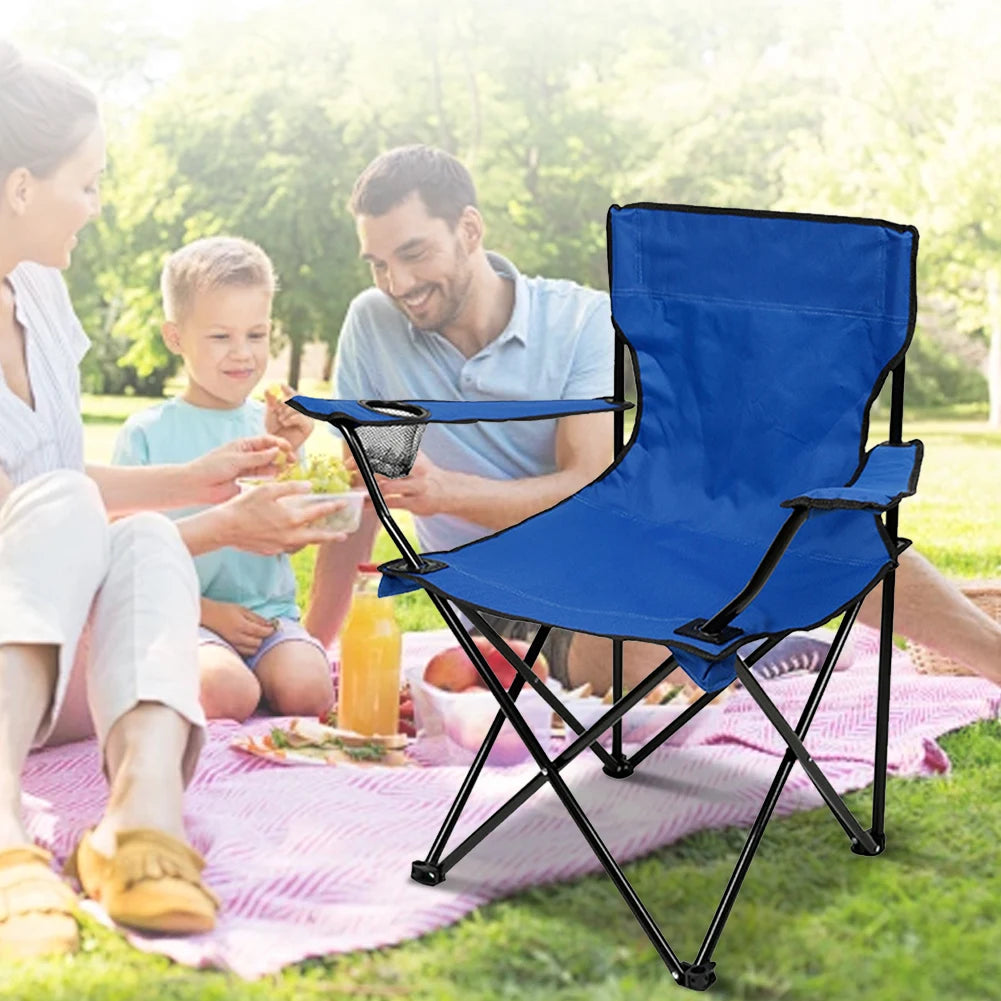 Silla plegable para exteriores, silla de Camping con portabotellas, sillas de tela Oxford para Picnic, sillas portÃ¡tiles para pesca en la playa, silla para exteriores