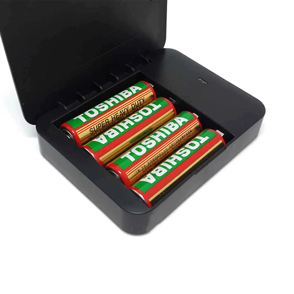 Cargador portátil 4 AA, Banco de energía de batería USB, luz LED, cargador de emergencia para acampar al aire libre para teléfono, montañismo, senderismo