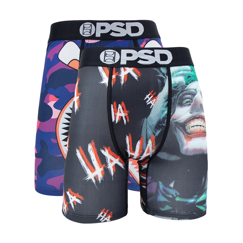 OZPSD, 2 uds., calzoncillos Boxer para hombre, calzoncillos transpirables para hombre, bragas para hombre de talla grande, L-2XL estampado, ropa interior de natación para hombre, Boxers sexis