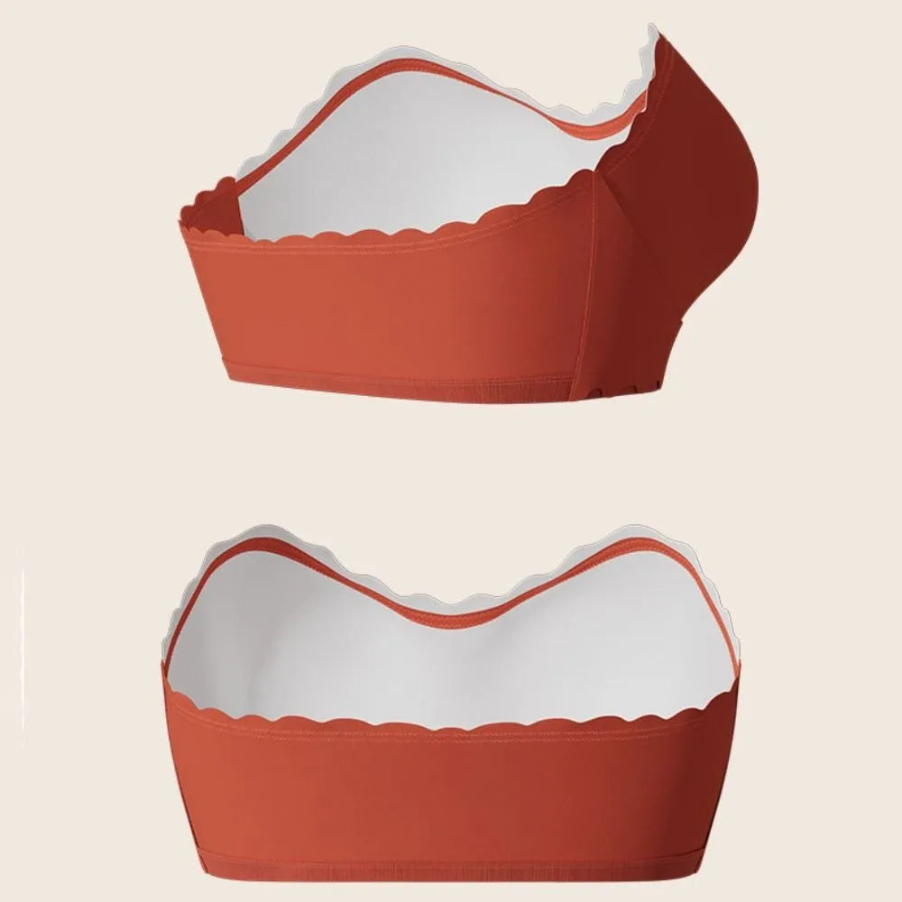 Sujetador Invisible suave sin tirantes sin costuras, sujetador ajustado antideslizante para mujer, ropa interior con hebilla frontal, sujetador de realce para fiesta