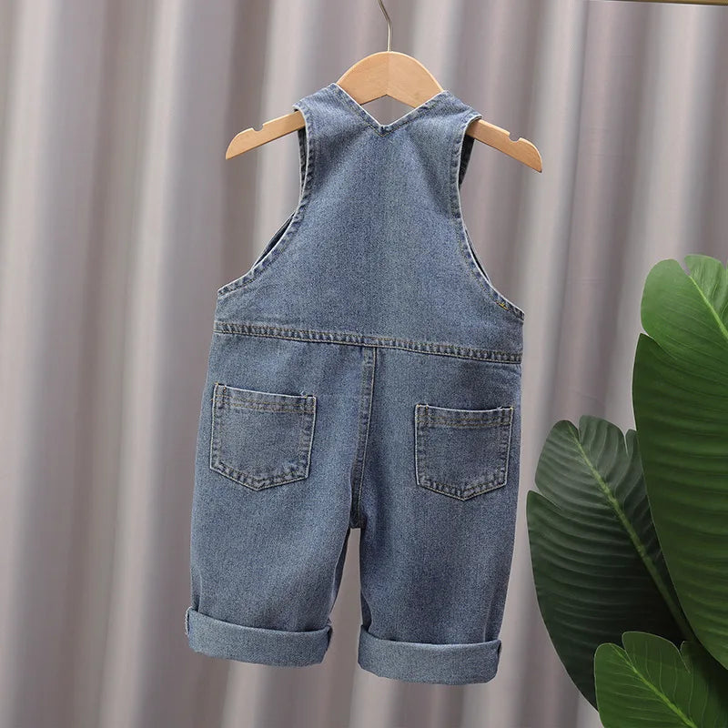 Monos de algodón suave para bebés, pantalones largos de dibujos animados para primavera y otoño, monos informales para niñas, ropa para niños, pantalones con tirantes