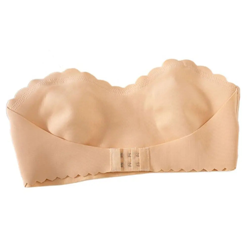 Sujetador Invisible suave sin tirantes sin costuras, sujetador ajustado antideslizante para mujer, ropa interior con hebilla frontal, sujetador de realce para fiesta