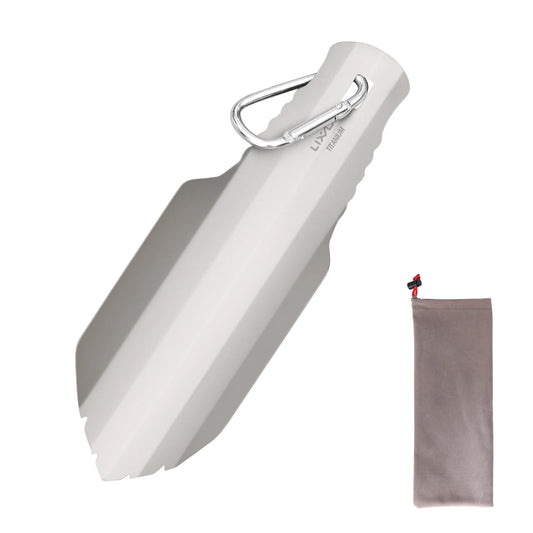 Lixada palas de titanio para acampar al aire libre, pala compacta para caca, paleta ultraligera, mochilero, herramienta múltiple para senderismo, supervivencia