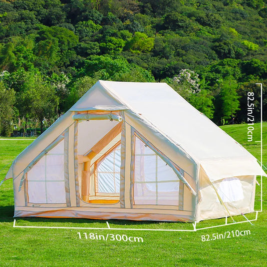 Tienda inflable para acampar con bomba manual, tienda de campaÃ±a, tienda de campaÃ±a Glamping, tienda de aire de 4 estaciones, fÃ¡cil instalaciÃ³n, impermeable, Oxford al aire libre