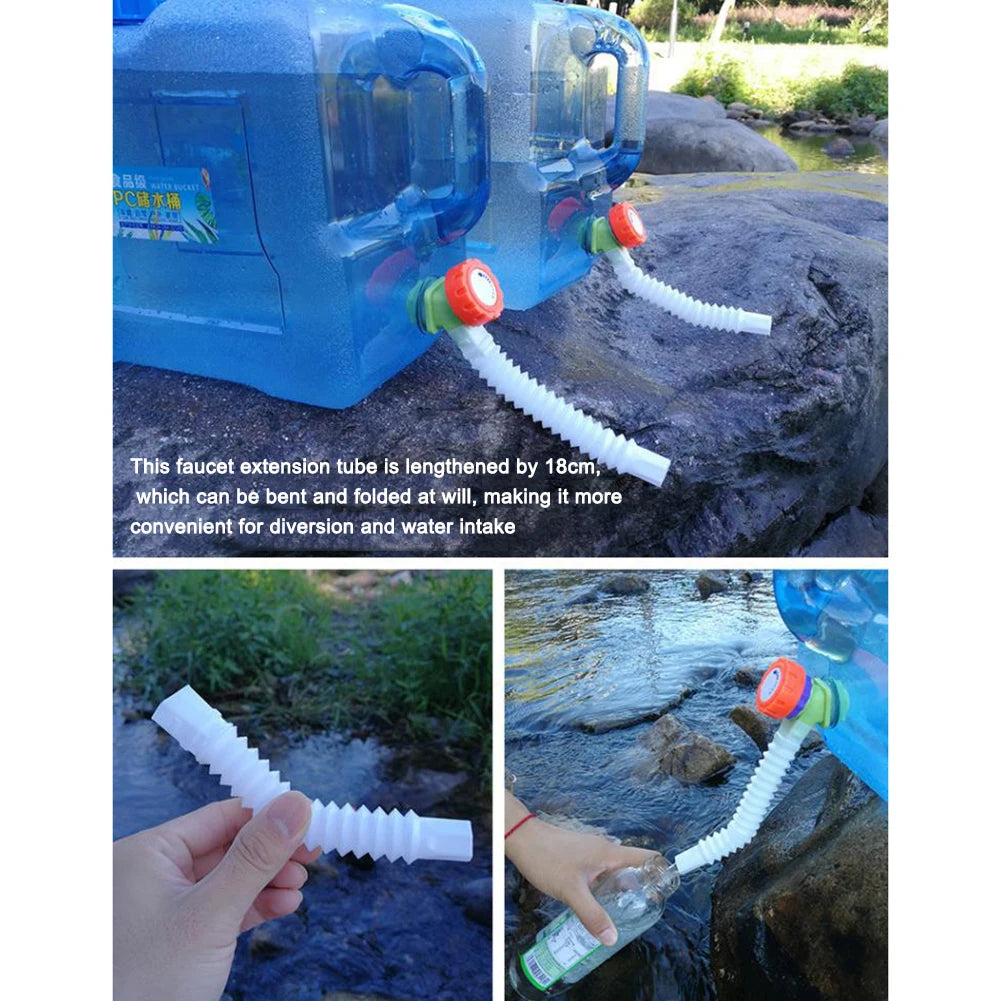 Tubo de extensión de grifo portátil, accesorios de cubo de agua, extensor de manguera de grifo telescópico, tubo extensible para acampar al aire libre
