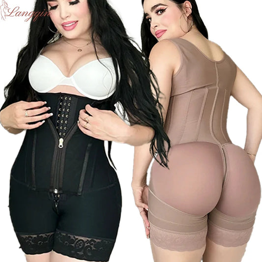 Faja moldeadora de alta compresión para mujer, faja plana para vientre posparto, entrenador de cintura, ropa moldeadora de Control del Abdomen de Colombia