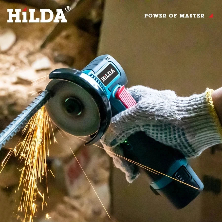 Mini amoladora angular recargable en miniatura HILDA de 12V con baterÃ­a, amoladora pulidora de hoja de corte para cortar diamante inalÃ¡mbrico