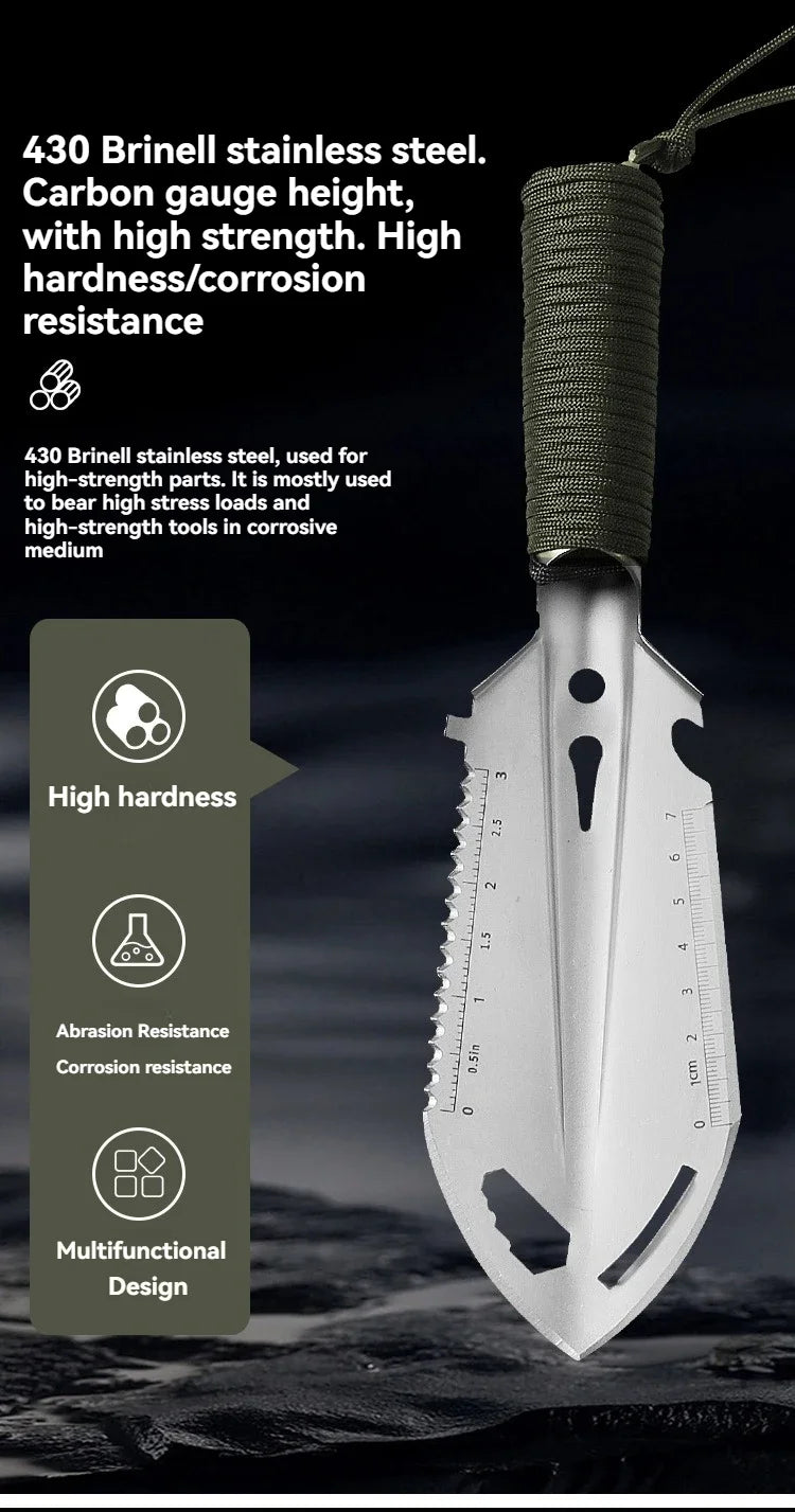 Pala Pinic portátil para acampar, herramienta de supervivencia multifuncional para exteriores, equipo de jardín