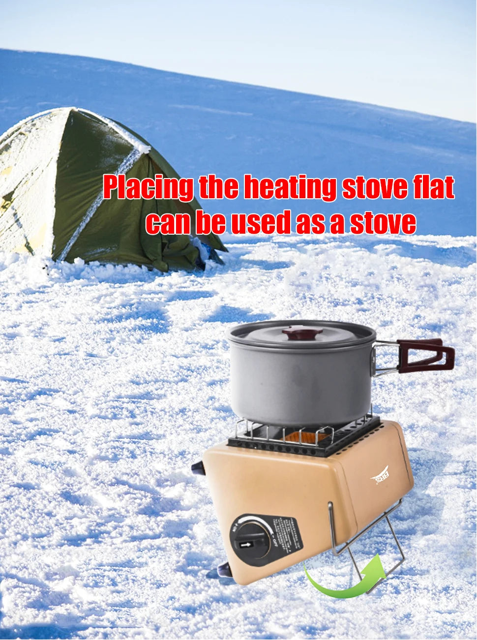 Calentador de tienda portátil BRS-H23, calentador de butano para espacio exterior de 1500W con válvula de Control, calentador de Patio de rayos infrarrojos para acampar en invierno